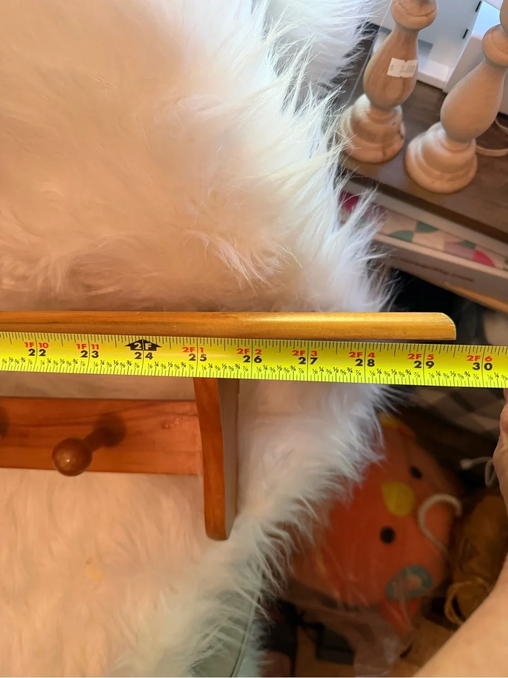 Vintage Natural Wood Wall Shelf with Peg Hooks - Brown